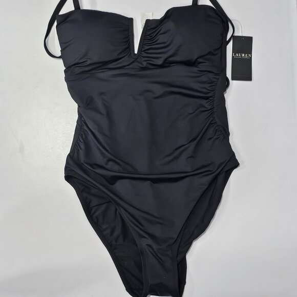 Lauren Ralph Lauren V-Wire One-Piece Swimsuit - Picture 5 of 11